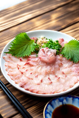 日本の刺し身　和風イメージ