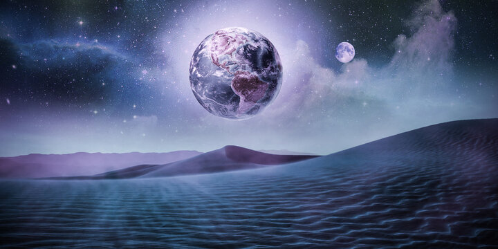 Bildmanipulation Blick auf die Erde © nikolajerema