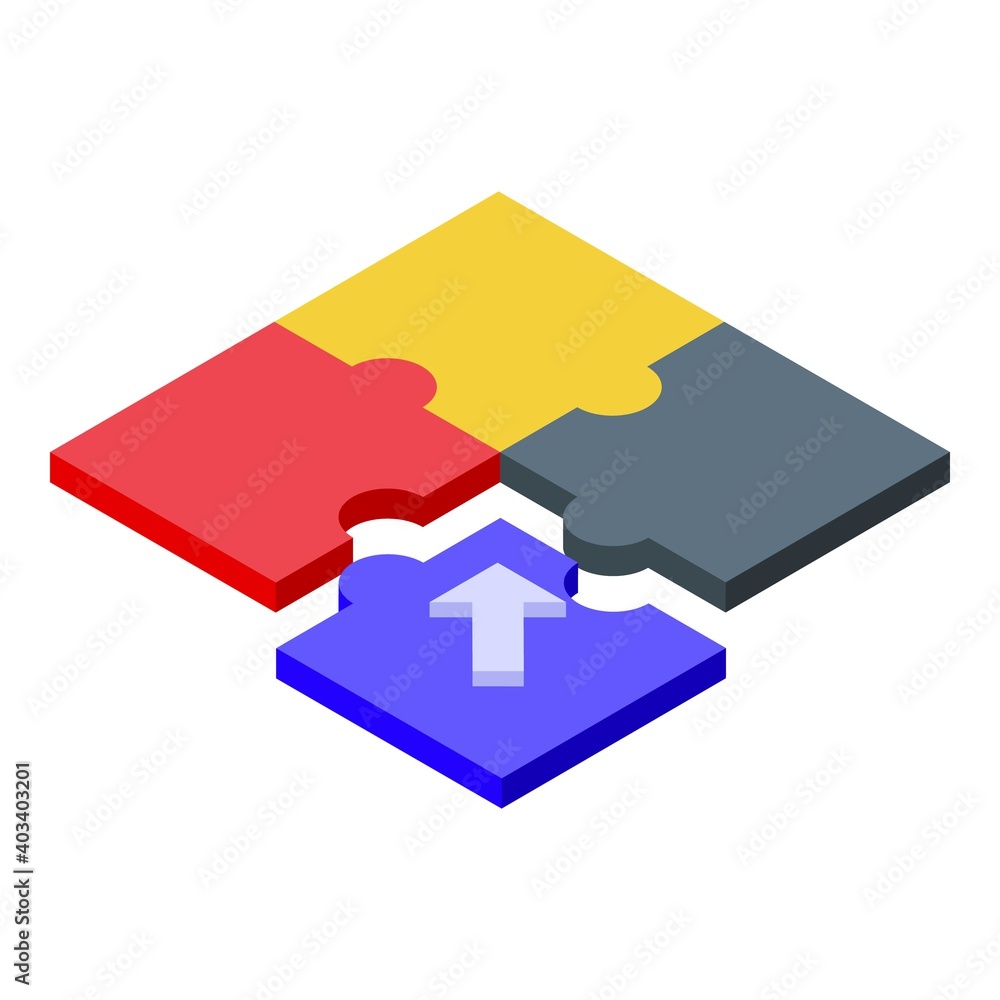 Aufkleber puzzle effort icon. isometric of puzzle effort vector icon for web design isolated on white backgrou