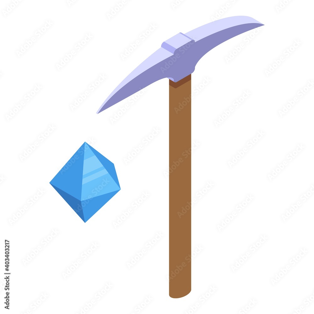 Poster diamond extract effort icon. isometric of diamond extract effort vector icon for web design isolated