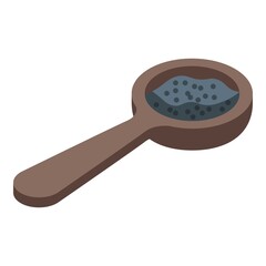 Spoon canola icon. Isometric of spoon canola vector icon for web design isolated on white background