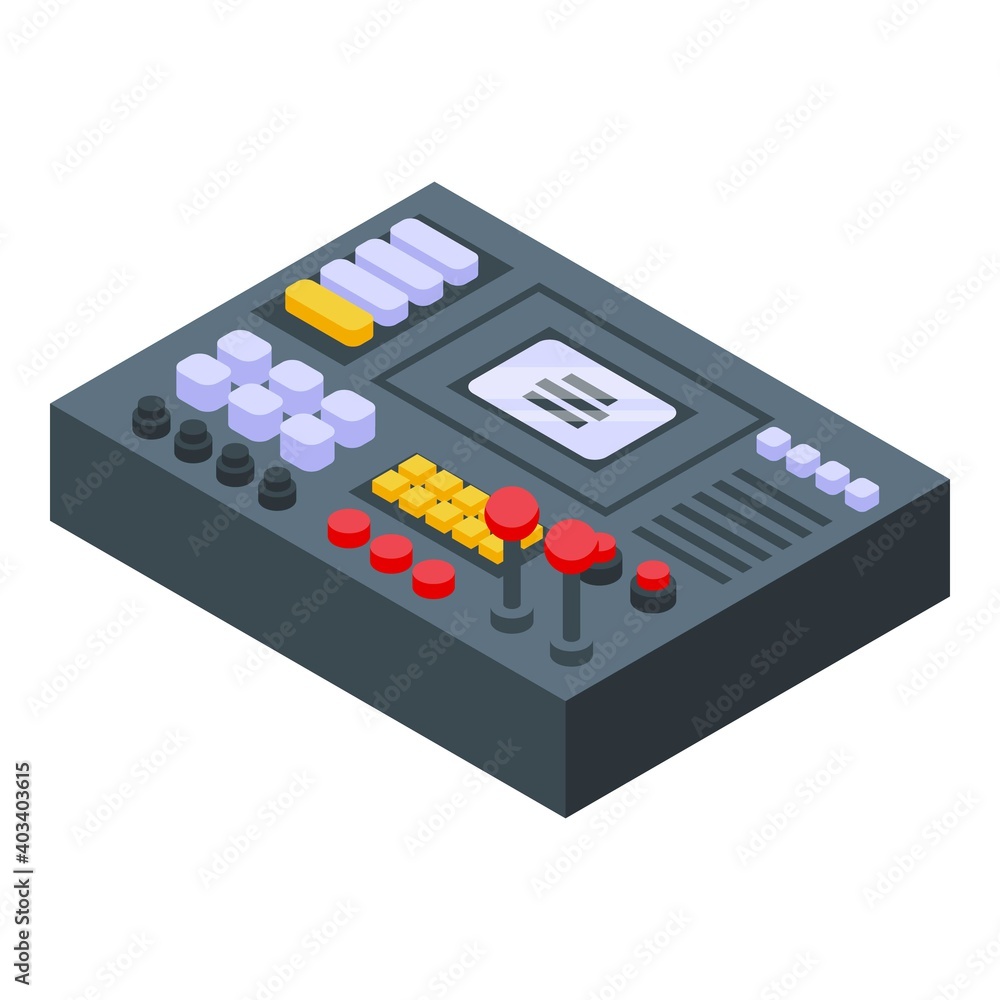 Poster control board icon. isometric of control board vector icon for web design isolated on white backgrou