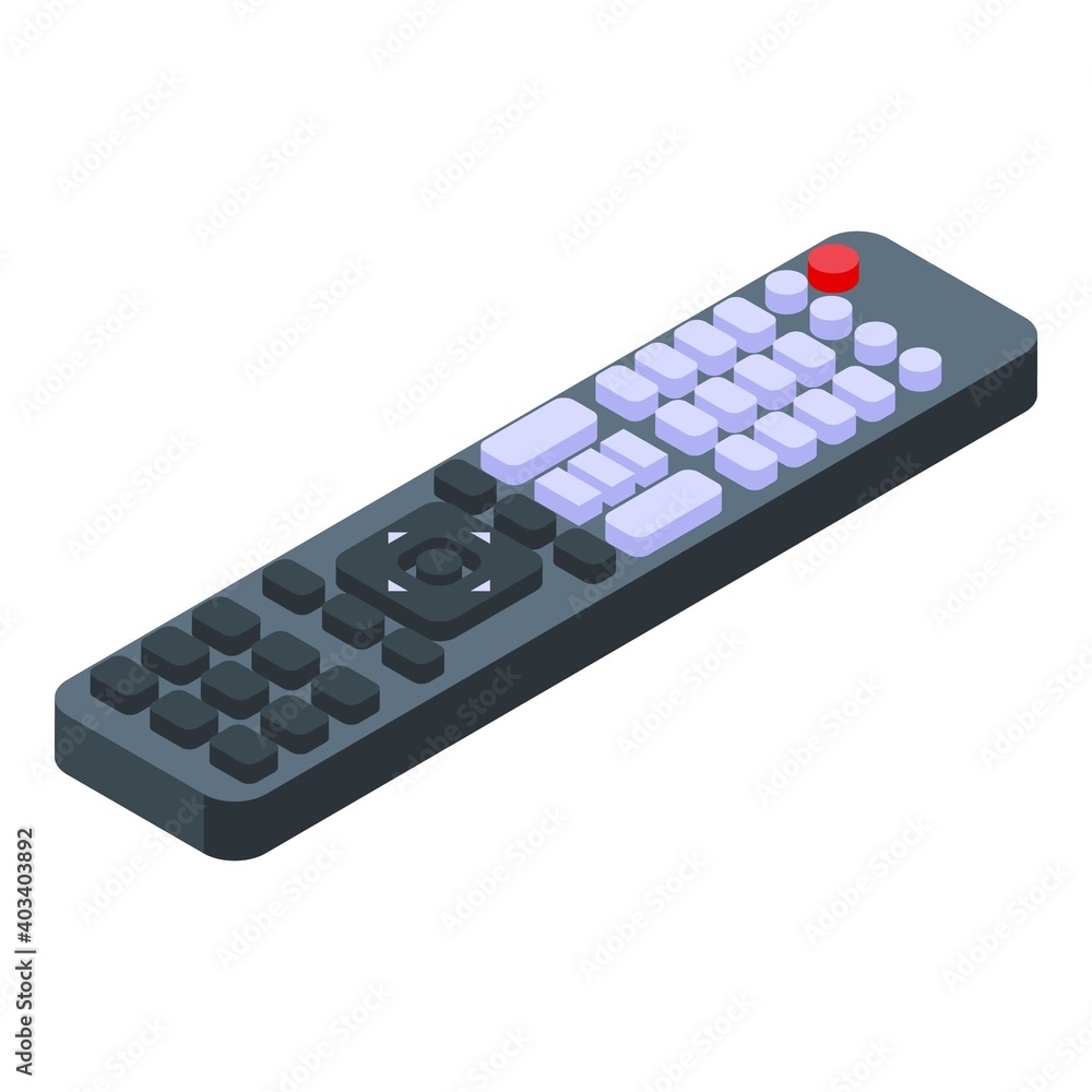 Poster tv remote control icon. isometric of tv remote control vector icon for web design isolated on white 