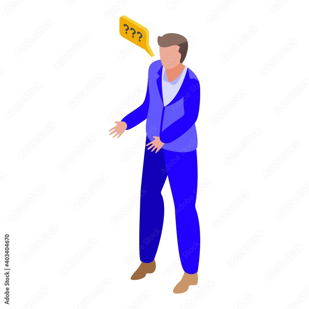 Poster online job interview icon. isometric of online job interview vector icon for web design isolated on 