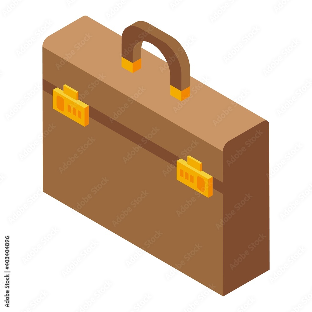 Aufkleber gadget briefcase icon. isometric of gadget briefcase vector icon for web design isolated on white ba