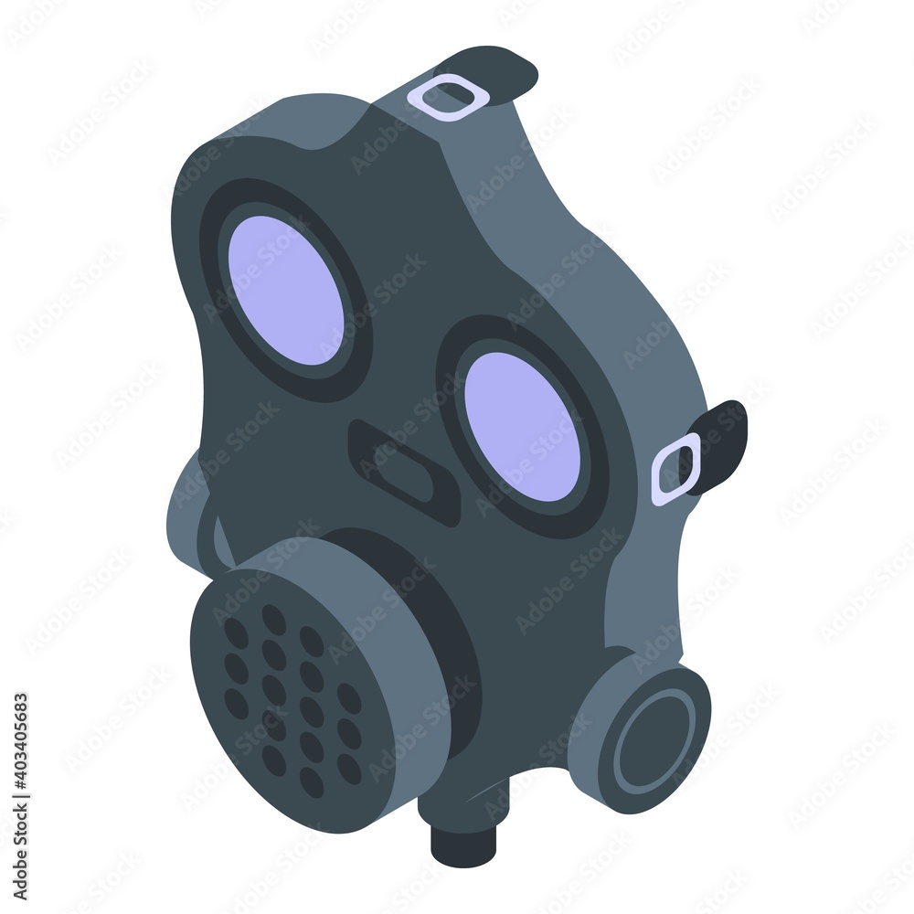 Aufkleber army gas mask icon. isometric of army gas mask vector icon for web design isolated on white backgrou
