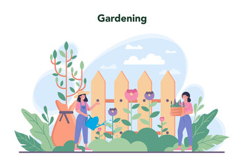Obraz na płótnie Canvas Gardener concept. Idea of horticultural designer business