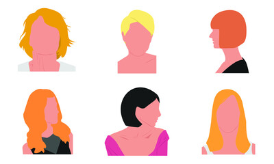 Illustration vector graphic of trend of women's hairstyles. Perfect for sticker in salon