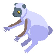 Forest lemur icon. Isometric of forest lemur vector icon for web design isolated on white background