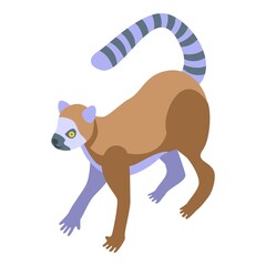 Nature lemur icon. Isometric of nature lemur vector icon for web design isolated on white background
