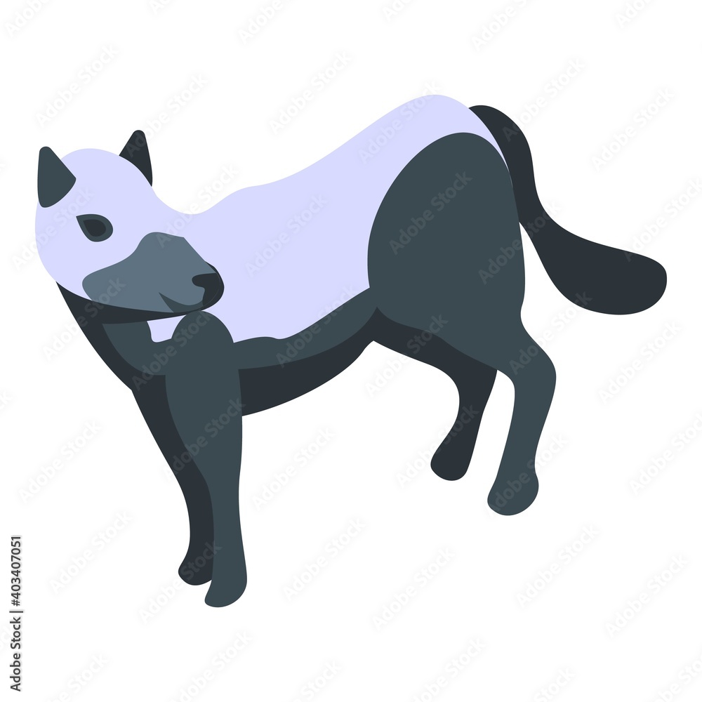 Aufkleber marble fox icon. isometric of marble fox vector icon for web design isolated on white background