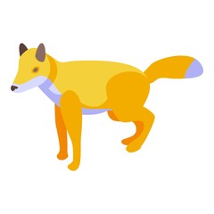 Wild fox icon. Isometric of wild fox vector icon for web design isolated on white background