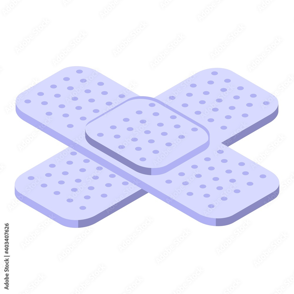 Poster medical patch icon. isometric of medical patch vector icon for web design isolated on white backgrou
