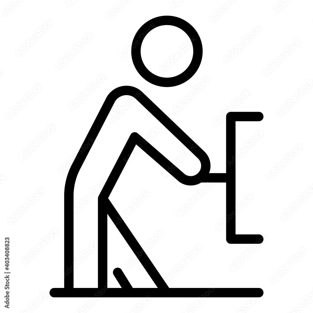Poster object move effort icon. outline object move effort vector icon for web design isolated on white bac