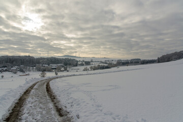 Fototapeta na wymiar Winterlandschaft in der Eifel