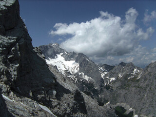 Mountain Alpspitze, East side, in Garmisch-Partenkirchen, Bavaria, Germany