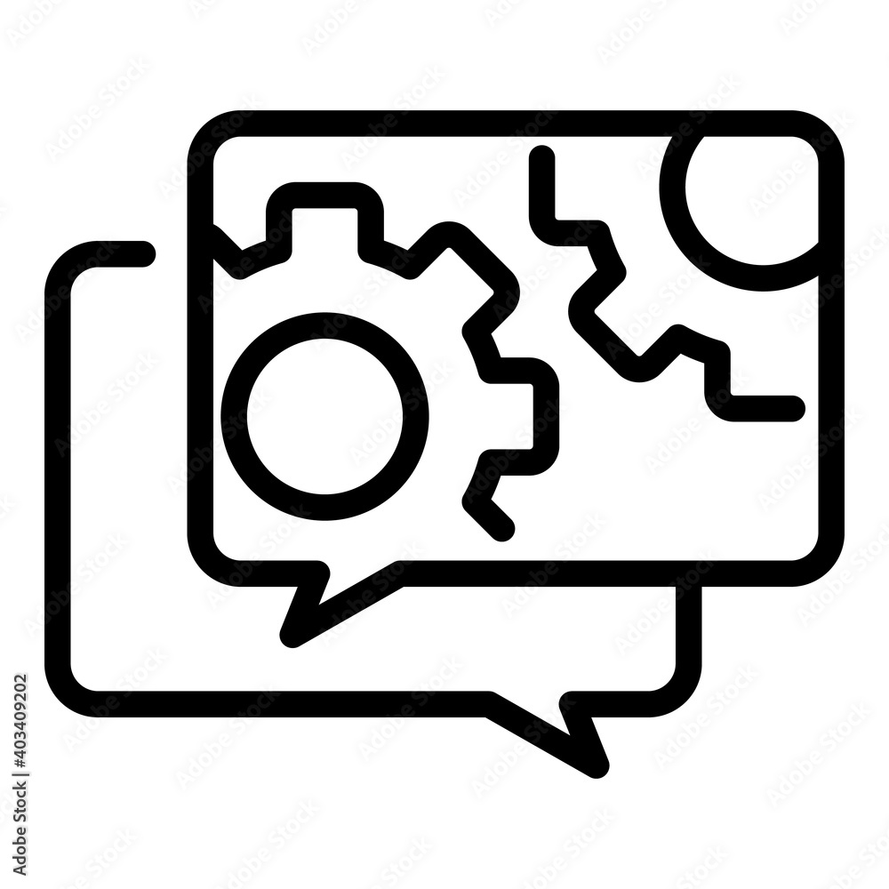 Poster chat force icon. outline chat force vector icon for web design isolated on white background