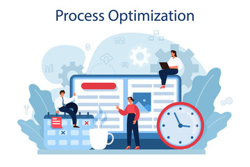 Process optimization concept. Idea of business improvement