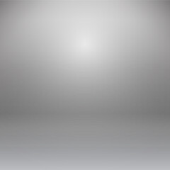 Gray studio background, vector. Empty velvet studio room. Multicolored abstract background. For wallpaper, display product, layout and presentation. Useful for backdrop and montage. Light studio room