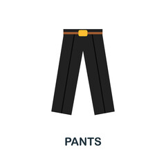 Pants flat icon. Color simple element from clothes collection. Creative Pants icon for web design, templates, infographics and more