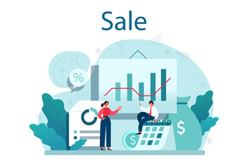 Sale concept. Business planning and development. Sales