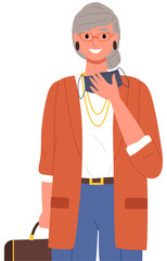 Girl is putting on mask. Woman is posing. Young girl without medical mask vector illustration isolated on white background. Self-isolation during quarantine and pandemic. Female remove face mask