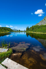 lake and mountains (Wiegensee, Vorarlberg, Austria)