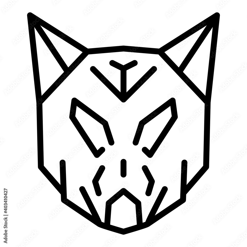 Poster nordic wolf icon. outline nordic wolf vector icon for web design isolated on white background