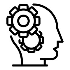 Expertise mind icon. Outline expertise mind vector icon for web design isolated on white background