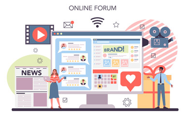 Event management online service or platform. Celebration