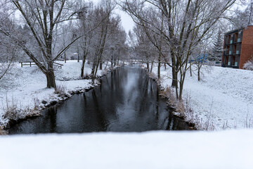 Die Hofer Saale im Winter