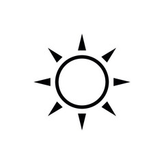 Sun vector icon set. Vector emblems of sun.