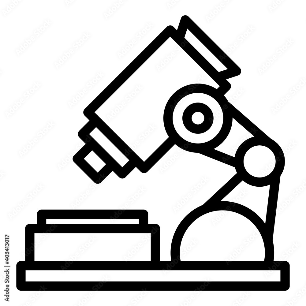 Aufkleber school microscope icon. outline school microscope vector icon for web design isolated on white backg