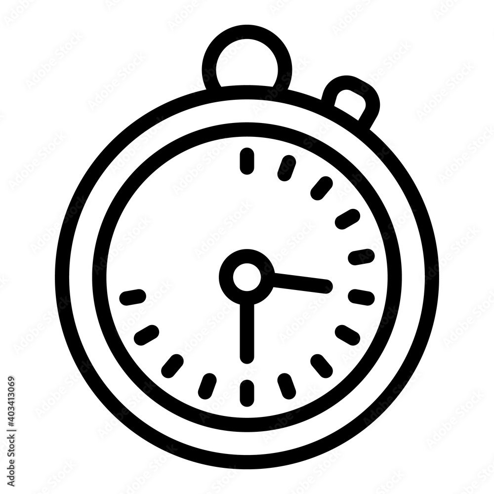 Poster stopwatch icon. outline stopwatch vector icon for web design isolated on white background