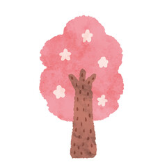 水彩風　桜のイラスト素材