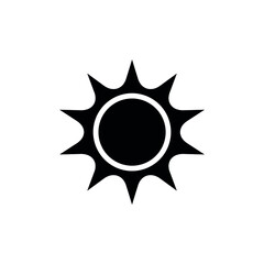 Sun vector icon set. Vector emblems of sun.