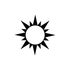 Sun vector icon set. Vector emblems of sun.