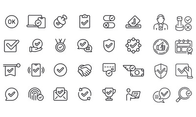  Approval Icons vector design 