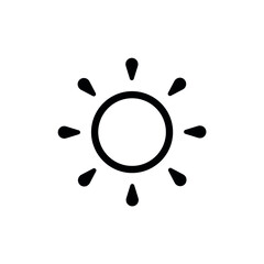 Sun vector icon set. Vector emblems of sun.