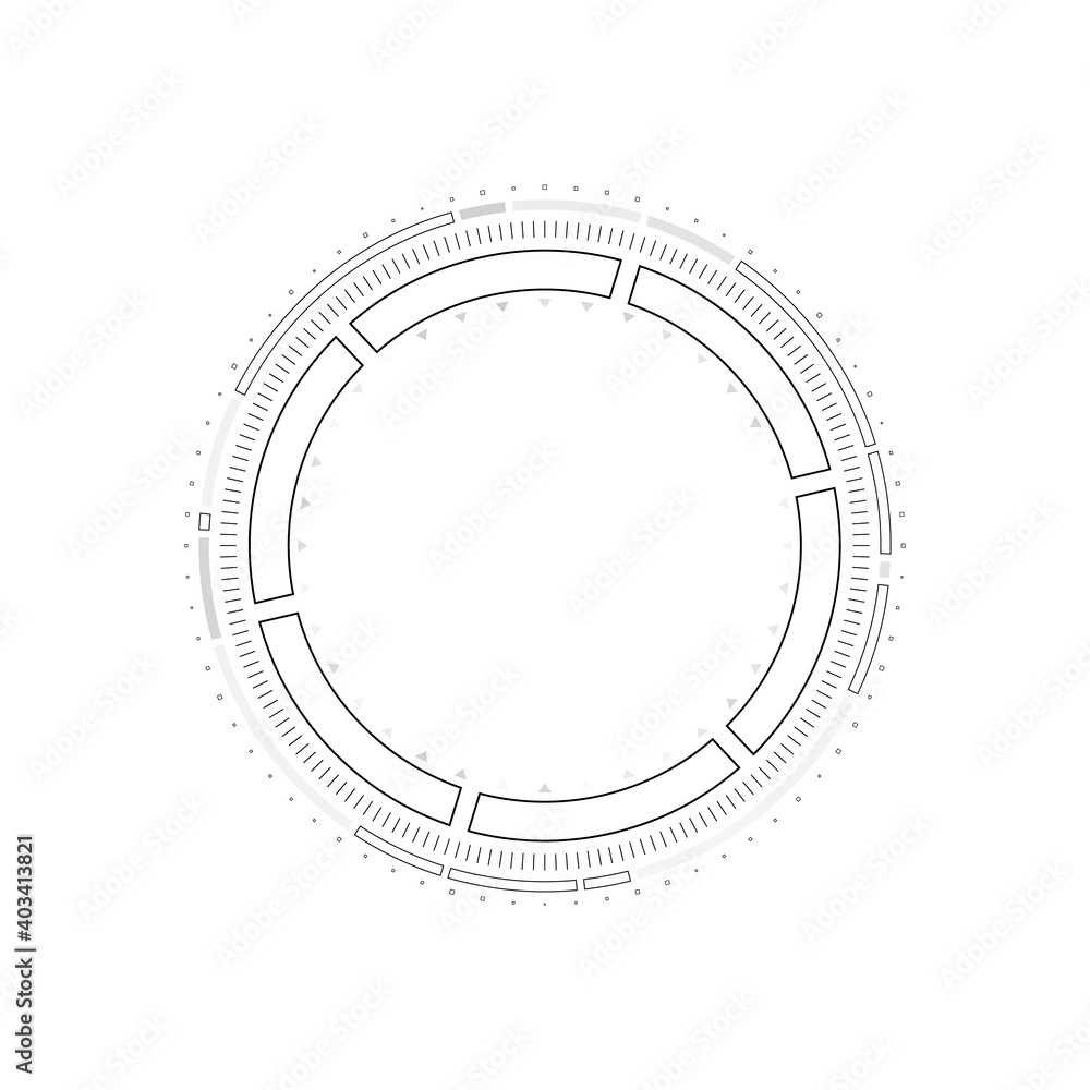 Poster hud circle infographic elements. sci-fi round head-up display for futuristic user interface hud, gui