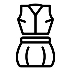 School clothes icon. Outline school clothes vector icon for web design isolated on white background