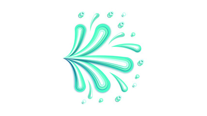 Fototapeta premium Abstract Paper Cut Ilustration Water Splash Drops Color Background Vector Design Style