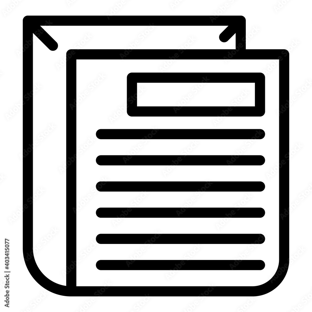 Poster actual documentation icon. outline actual documentation vector icon for web design isolated on white