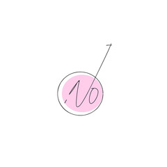 No initial handwriting logo for identity