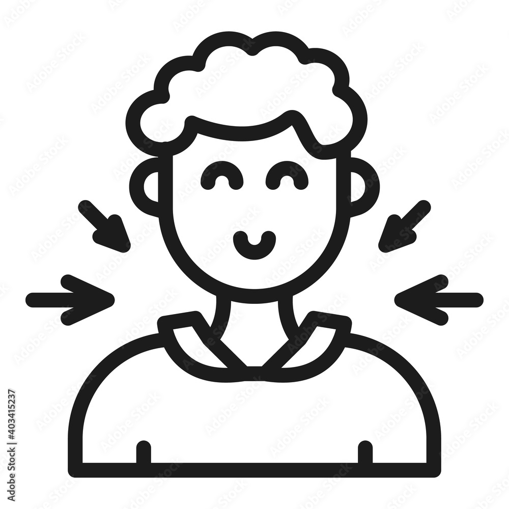 Poster human hierarchy icon. outline human hierarchy vector icon for web design isolated on white backgroun