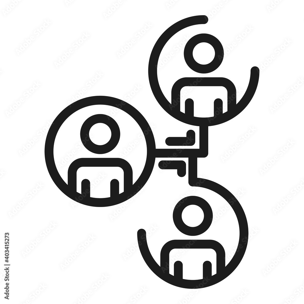 Poster work hierarchy icon. outline work hierarchy vector icon for web design isolated on white background