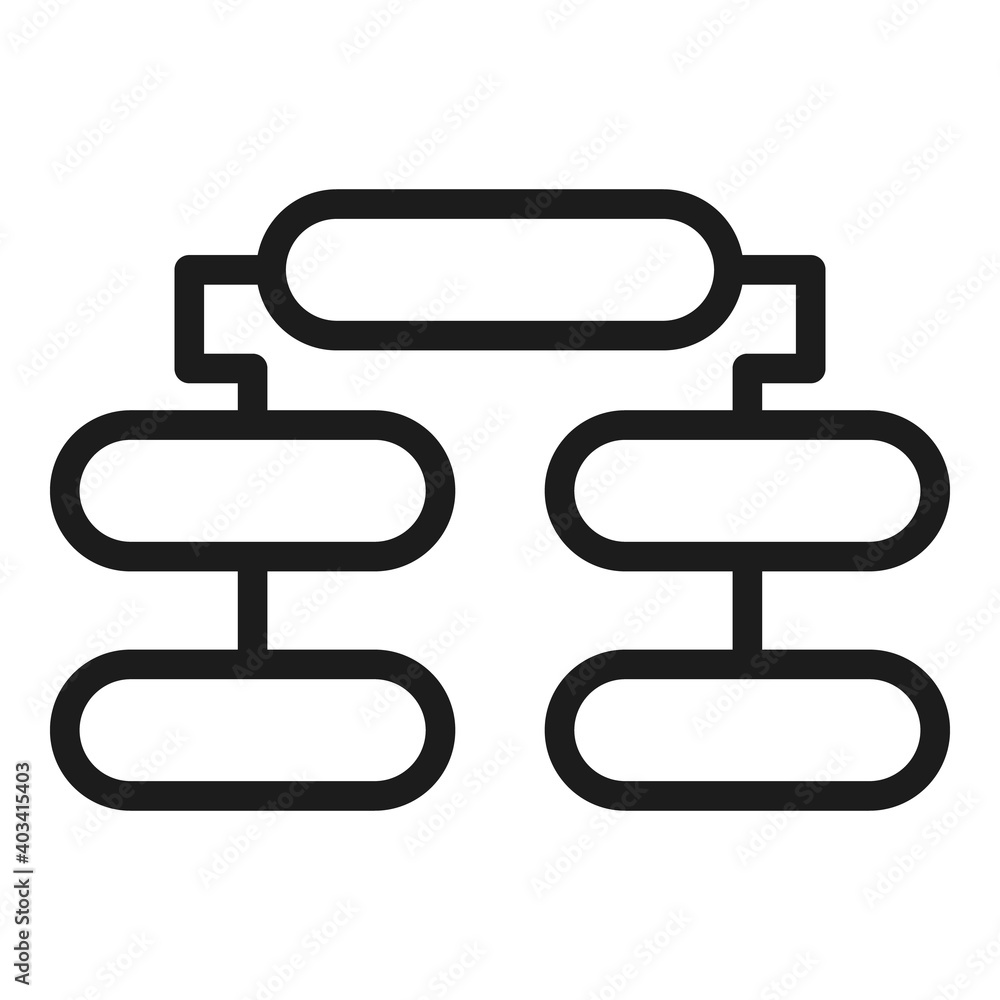 Poster hierarchy community icon. outline hierarchy community vector icon for web design isolated on white b