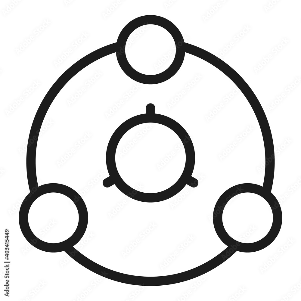 Poster round hierarchy icon. outline round hierarchy vector icon for web design isolated on white backgroun
