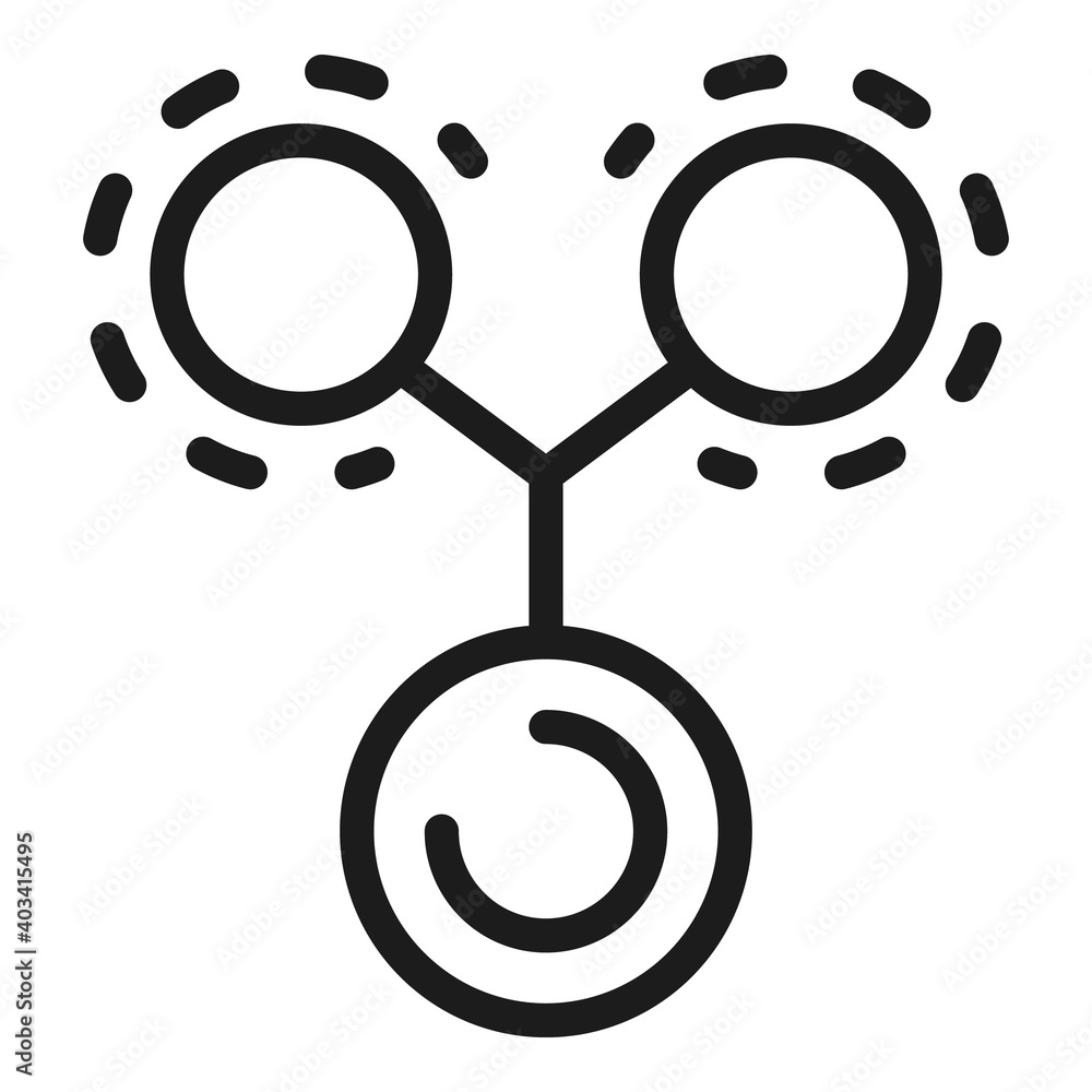Poster elements hierarchy icon. outline elements hierarchy vector icon for web design isolated on white bac