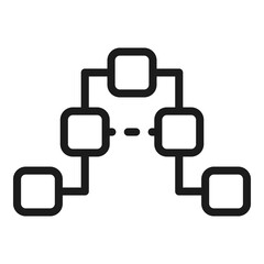 Corporate hierarchy icon. Outline corporate hierarchy vector icon for web design isolated on white background